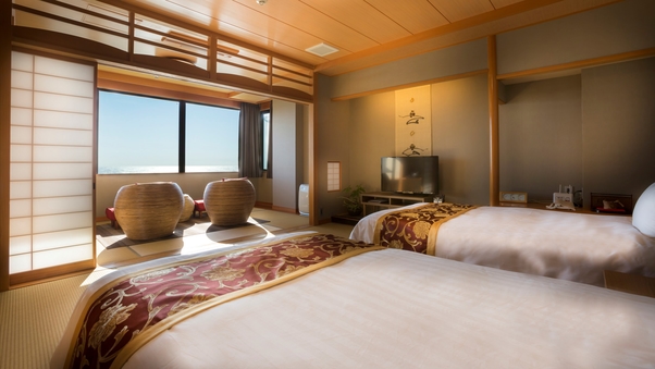 【天空】和洋室/最上階の広い贅沢なラタン・ソファ付き　特別室